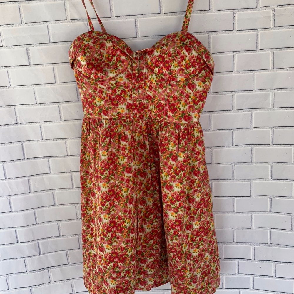 Jessica Simpson Floral Bustier Sundress Sz XS